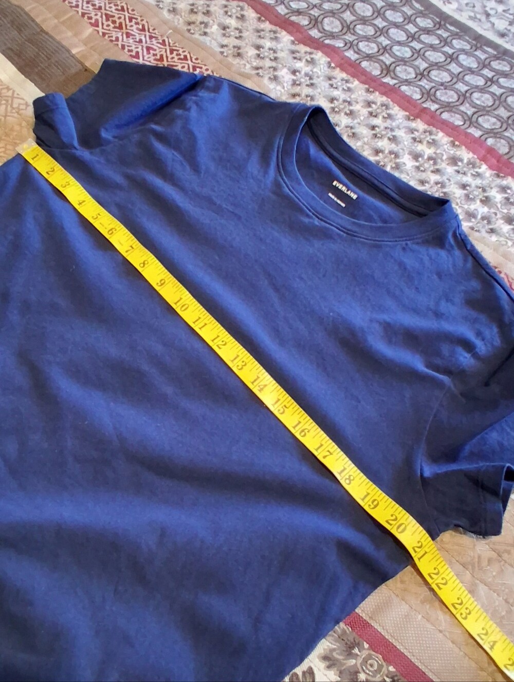 Everlane Navy Short-Sleeve Crew Tee SzM Organic Cotton Women Basic Casual Sport - Picture 8 of 11